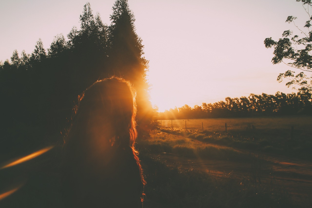 Woman practicing grounding techniques for EMDR therapy